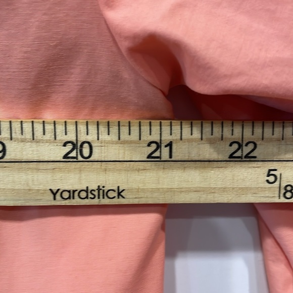 Talbots Cotton Anorak Rain Jacket Coral M Water Resistant front Zip Pockets - Picture 5 of 8